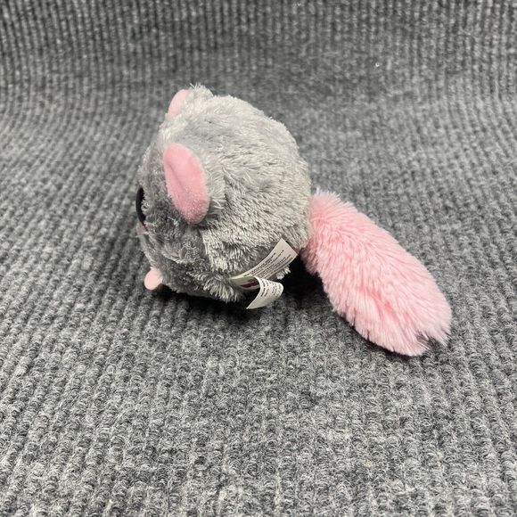 Amazing Squishee! Plushies 4” Plush Cheesy Mouse Gray Pink Big Eyes Stuffed Toy - Picture 3 of 12